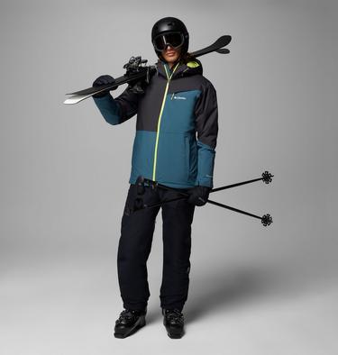 Men's Iceberg Point II Waterproof Ski Jacket, Color: Everblue, Shark, image 6