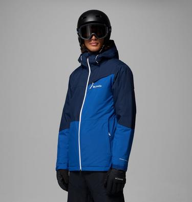Men's Iceberg Point II Waterproof Ski Jacket, Color: Mountain Blue, Collegiate Navy, image 4
