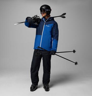 Men's Iceberg Point II Waterproof Ski Jacket, Color: Mountain Blue, Collegiate Navy, image 2