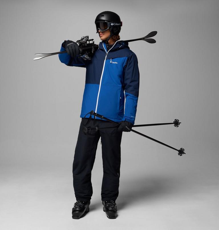 Men's Iceberg Point II Waterproof Ski Jacket, Color: Mountain Blue, Collegiate Navy, image 2