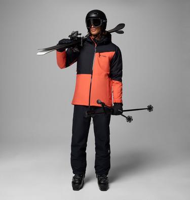 Men's Iceberg Point II Waterproof Ski Jacket, Color: Zing, Black, image 8