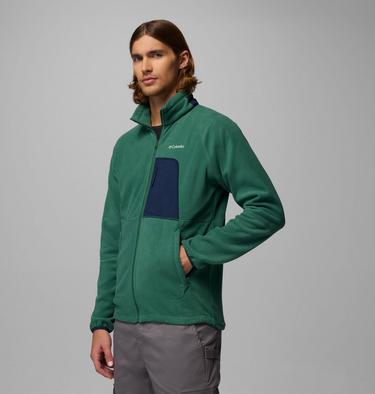 Men's Rapid Expedition II Fleece Jacket, Color: Rain Forest, Collegiate Navy, image 8
