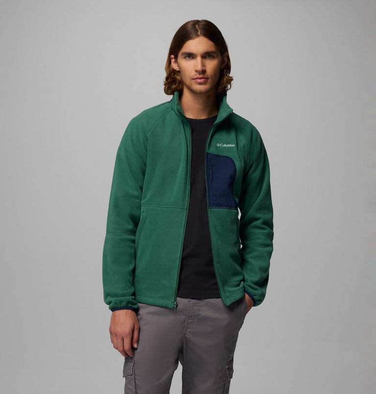Men's Rapid Expedition II Fleece Jacket, Color: Rain Forest, Collegiate Navy, image 5