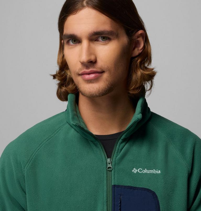 Men's Rapid Expedition II Fleece Jacket, Color: Rain Forest, Collegiate Navy, image 6