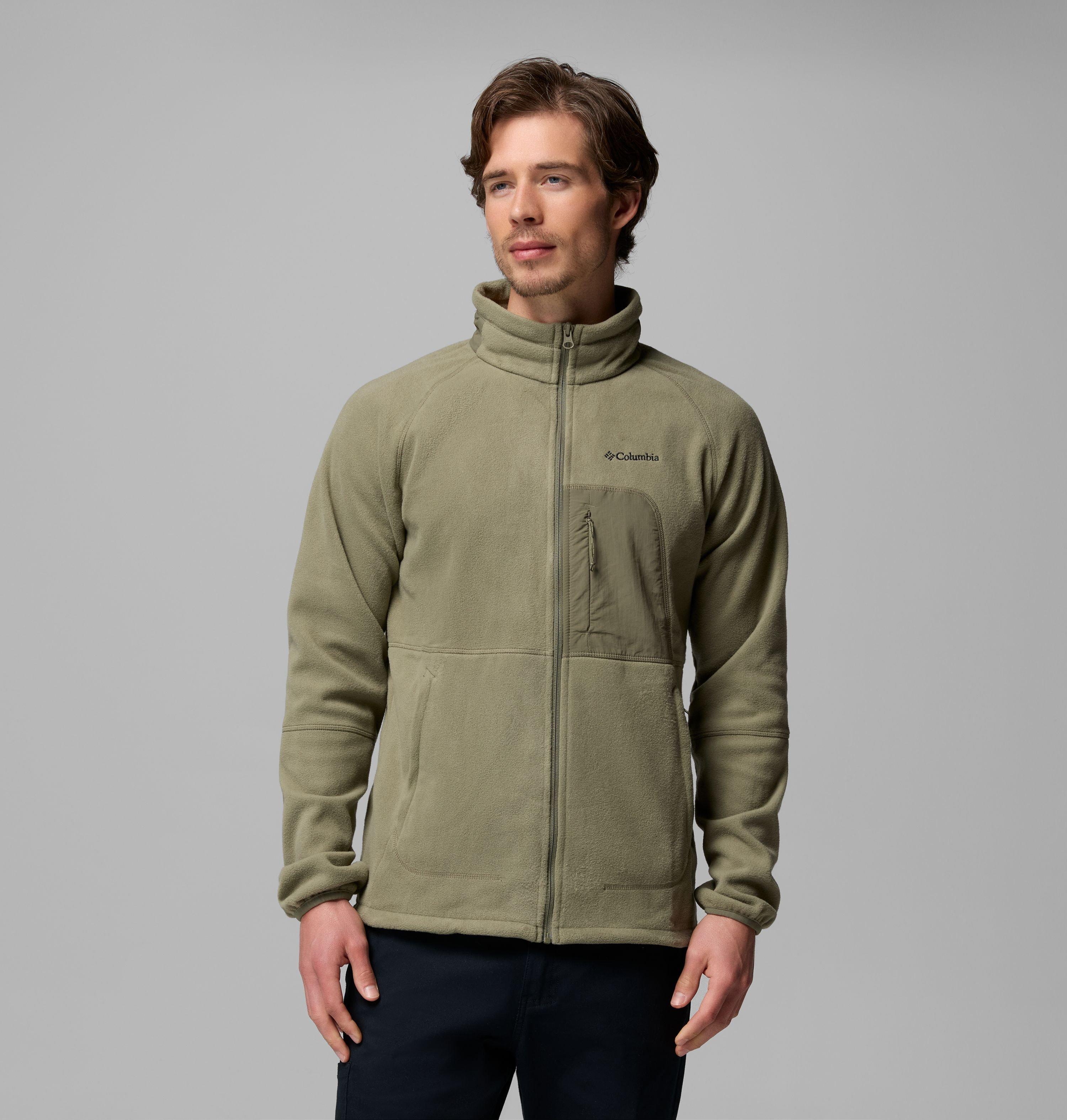 Columbia Sportswear Men's Green Columbia - Rapid Expedition™ Ii Fleece Jacket - Stone Small