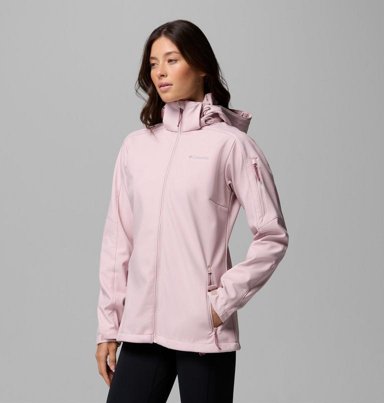 Women's Cascade Ridge III Softshell Jacket, Color: Mineral Pink, image 4