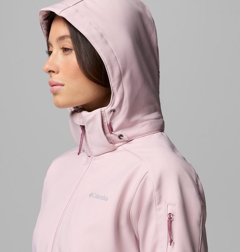 Women's Cascade Ridge III Softshell Jacket, Color: Mineral Pink, image 7