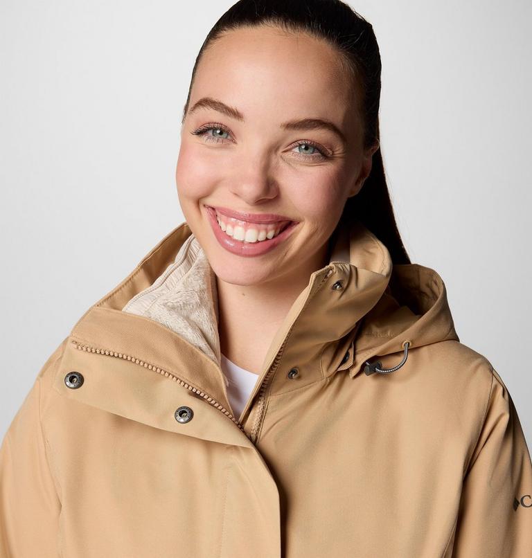 Women's Pulaski II 3-in-1 Waterproof Jacket, Color: Canoe, Dark Stone, image 5