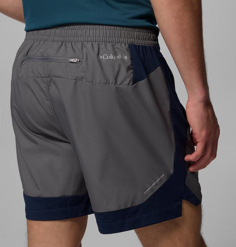 Men's Three Pitch Shorts, Color: City Grey, Collegiate Navy, image 6