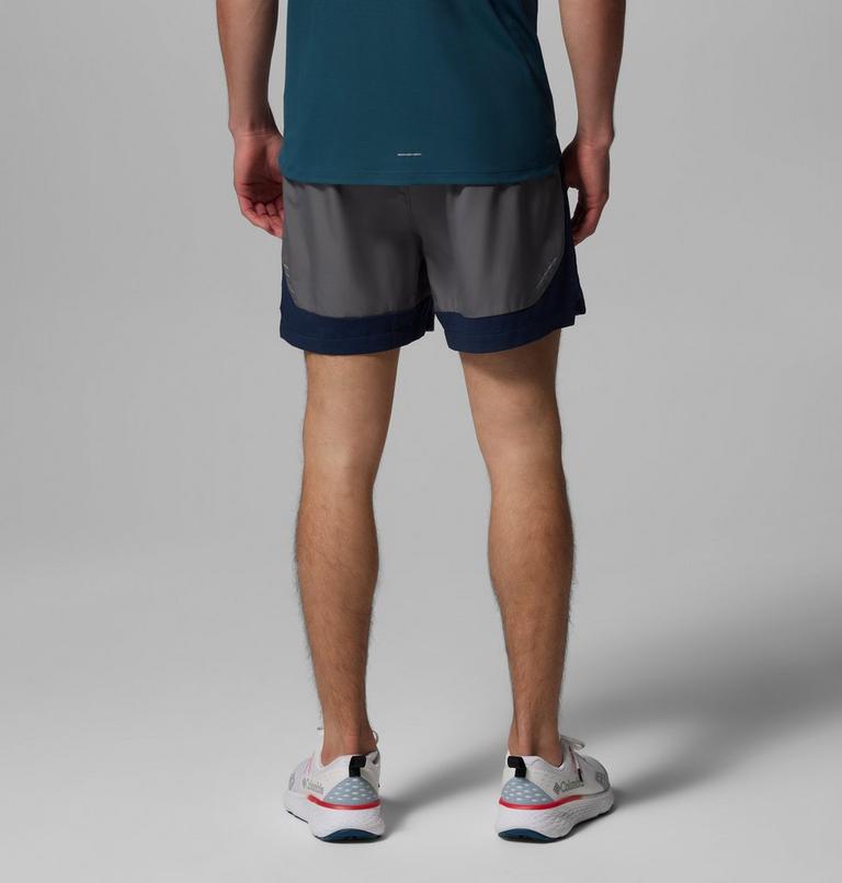 Men's Three Pitch Shorts, Color: City Grey, Collegiate Navy, image 3