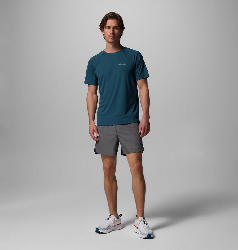 Men's Three Pitch Shorts, Color: City Grey, Collegiate Navy, image 2