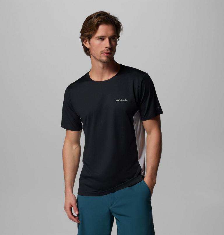 Men's Three Pitch Technical T-Shirt, Color: Black, Columbia Grey, image 1
