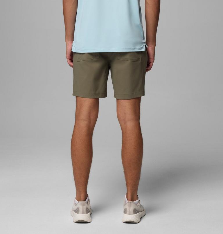 Men's Tech Trail Utility Hiking Shorts, Color: Stone Green, image 3