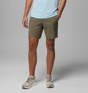 Men's Tech Trail Utility Hiking Shorts, Color: Stone Green, image 1