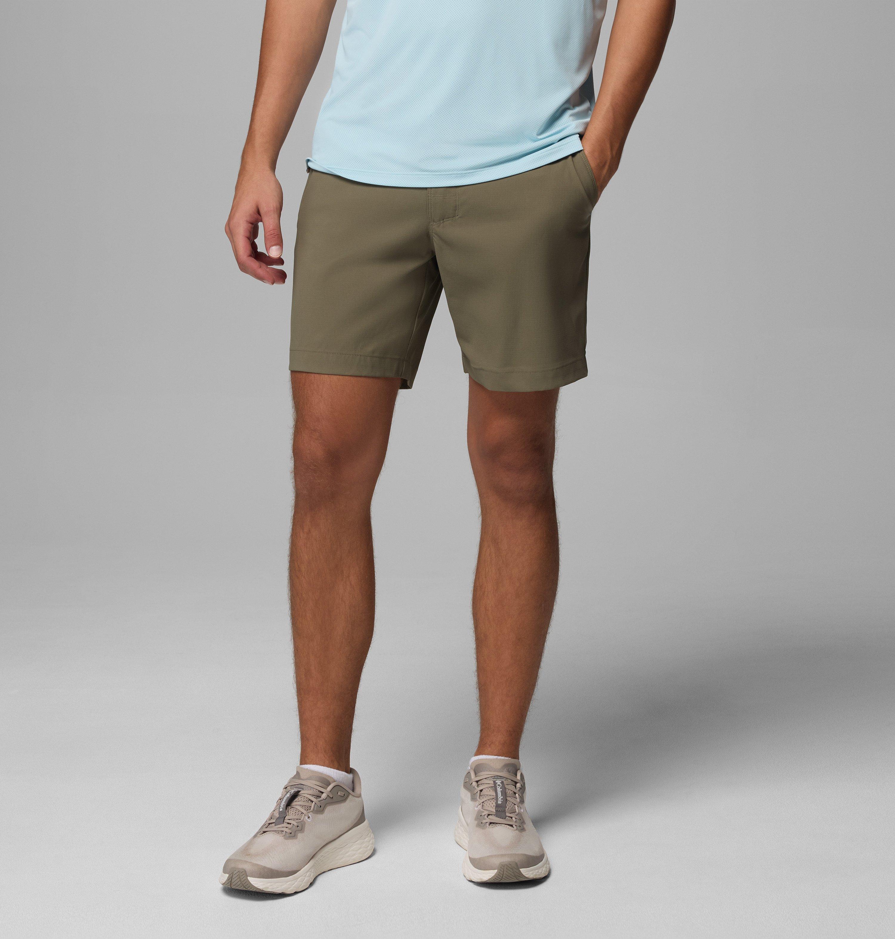 Columbia Sportswear Men's Green Columbia - Tech Trail™ Utility Hiking Shorts - Stone Size 34