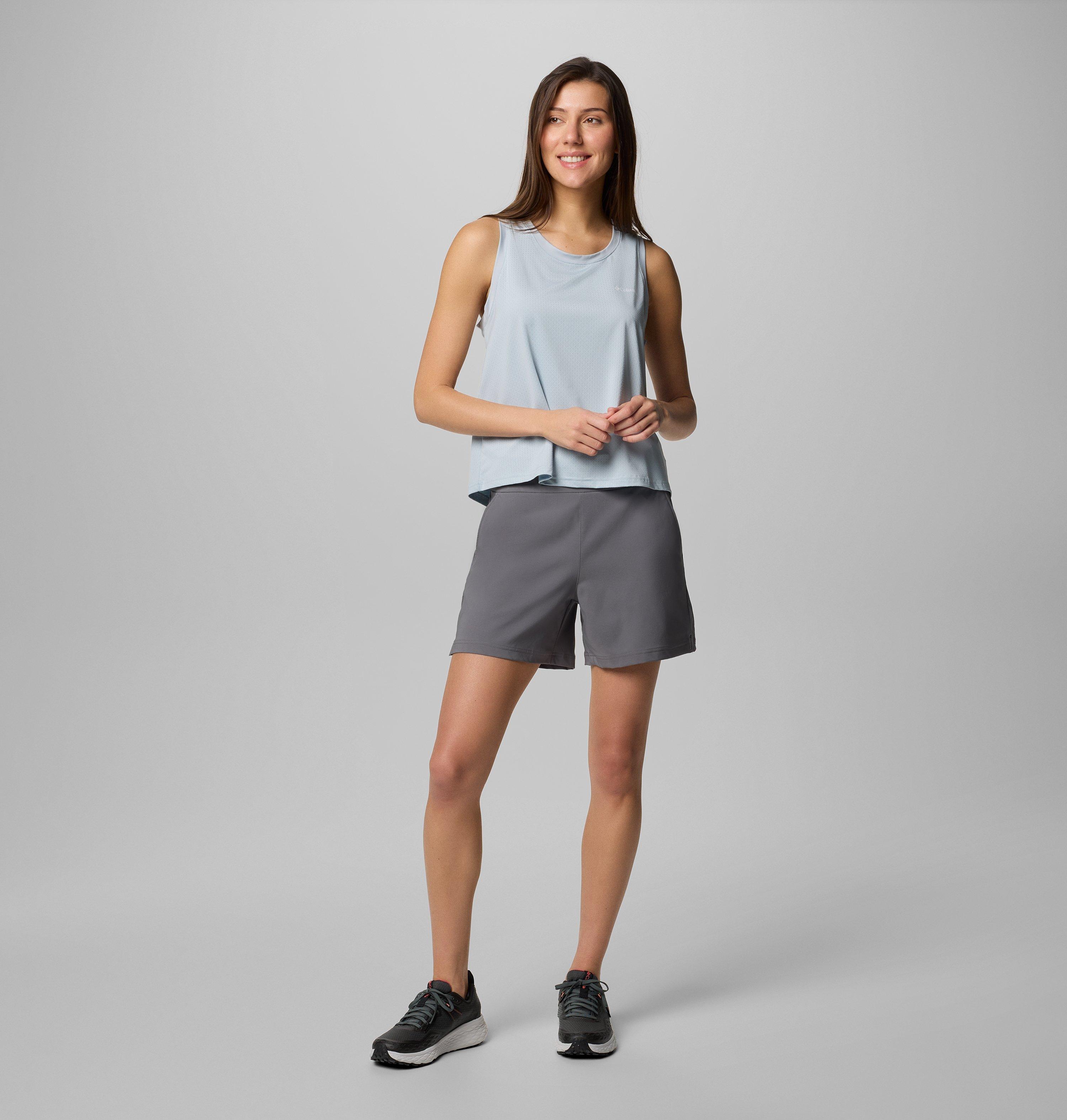 Columbia Slack Water French Terry Short randonnée, Gris, Taille XS Femme