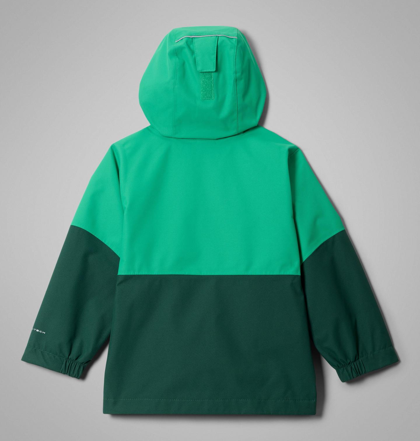 Куртка Columbia Hikebound II Rain Jacket для мальчиков-малышей, цвет: Лаймовый / Тёмно-зелёный — фото 2