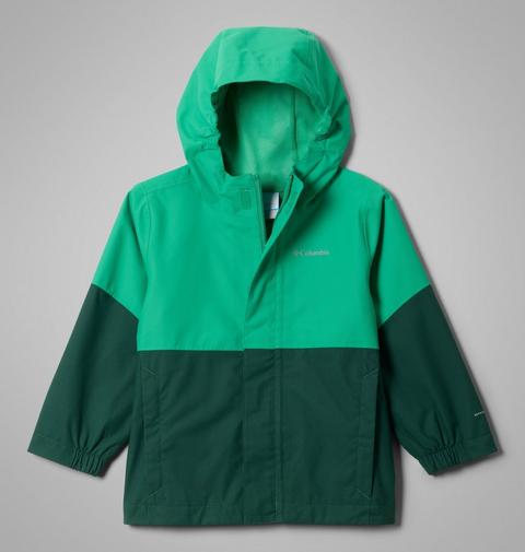 Куртка Columbia Hikebound II Rain Jacket для мальчиков-малышей, цвет: Лаймовый / Тёмно-зелёный