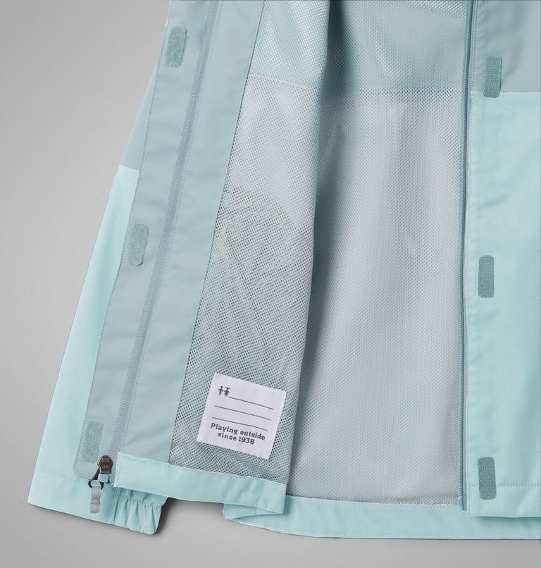 Girls' Hikebound II 2L Waterproof Jacket, Color: Crushed Blue, Marine Light, image 3