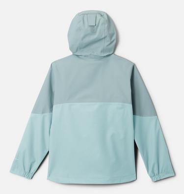 Girls' Hikebound II 2L Waterproof Jacket, Color: Crushed Blue, Marine Light, image 4