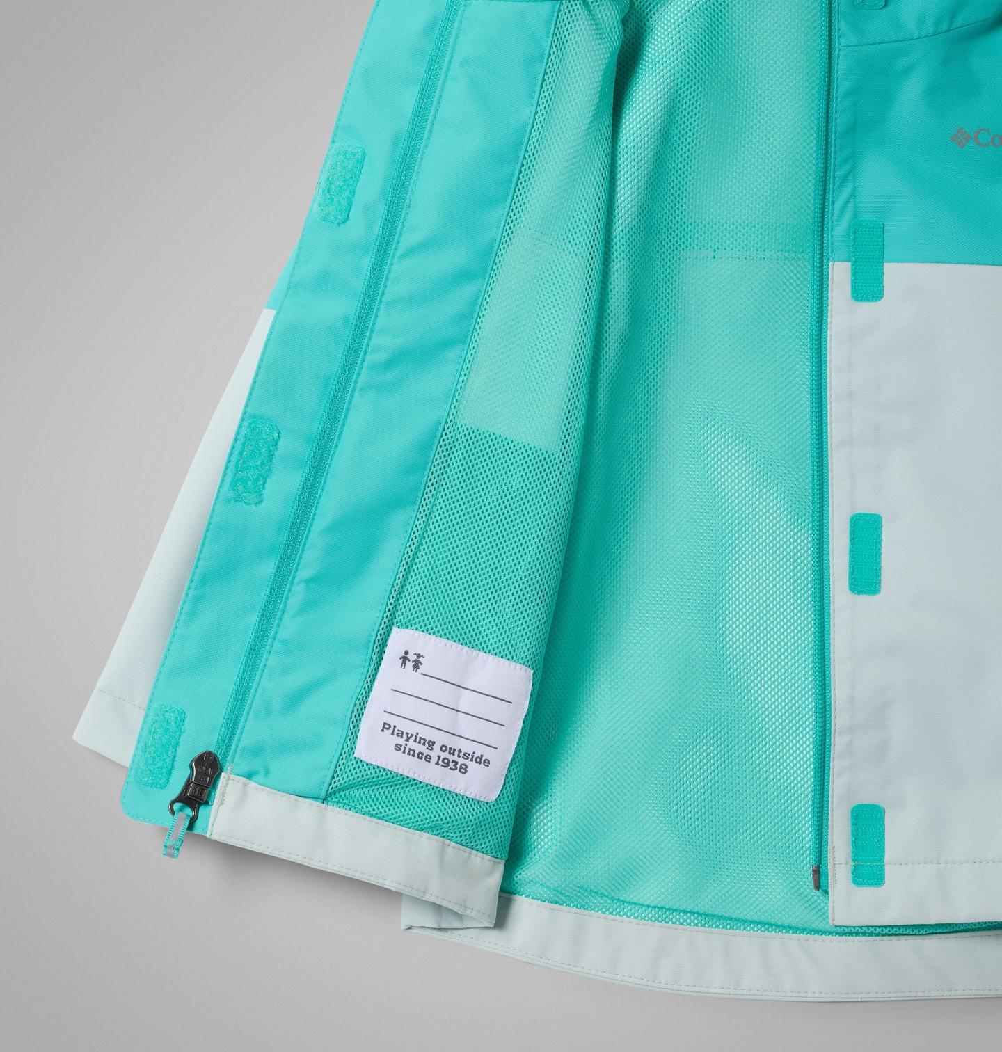 Куртка Columbia Hikebound II Rain Jacket для девочек-малышей, цвет: Dolphin, Tea Light — фото 3