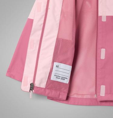 Girls' Toddler Hikebound II Jacket, Color: Satin Pink, Rosette, image 3