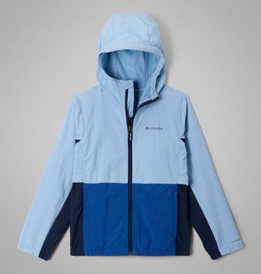 Boys' Tabor Trail Hooded Windbreaker, Color: Ripple Blue, Coll Navy, Mountain Blue, image 4