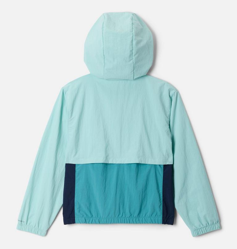 Cortavientos con capucha Tabor Trail para niña, Color: Spray, Collegiate Navy, Teal, image 2