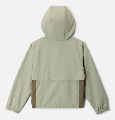 Girls' Tabor Trail Windbreaker, Color: Safari, Stone Green, image 4