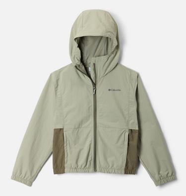 Girls' Tabor Trail Windbreaker, Color: Safari, Stone Green, image 3
