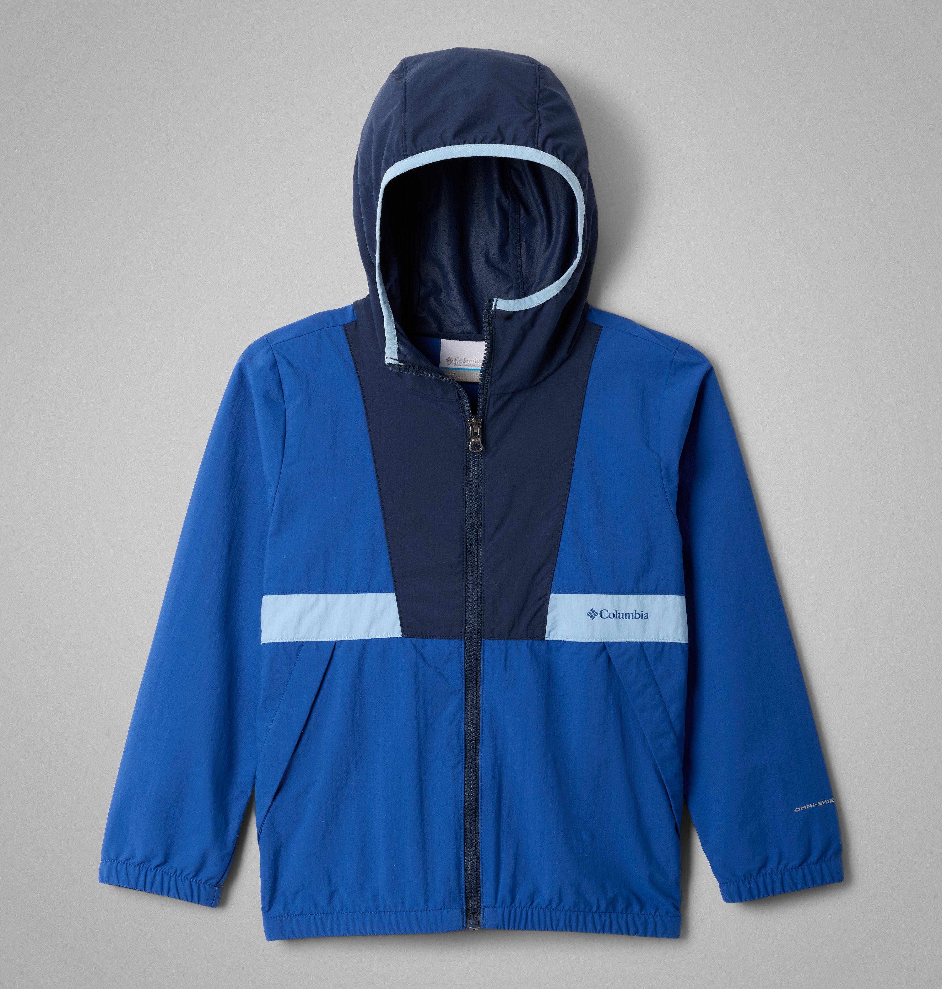Columbia Sportswear Men's Blue Columbia - Youth Spire Valley™ Hooded Windbreaker - Mountain Coll Navy, Ripple Junior M Size (10-12 Years) - Image 2