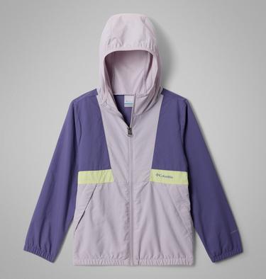Boys' Spire Valley Hooded Windbreaker, Color: Stormwatch, Lavender Pearl, Citron Haze, image 3
