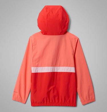Boys' Spire Valley Hooded Windbreaker, Color: Hot Coral, Poppy Red, Satin Pink, image 8