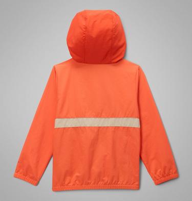 Boys' Spire Valley Hooded Windbreaker, Color: Zing, Super Sonic, Ancient Fossil, image 2