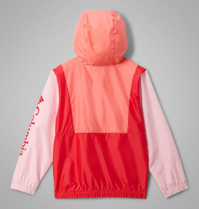 Girls' Lily Basin II Jacket, Color: Hot Coral, Satin Pink, Poppy Red, image 2