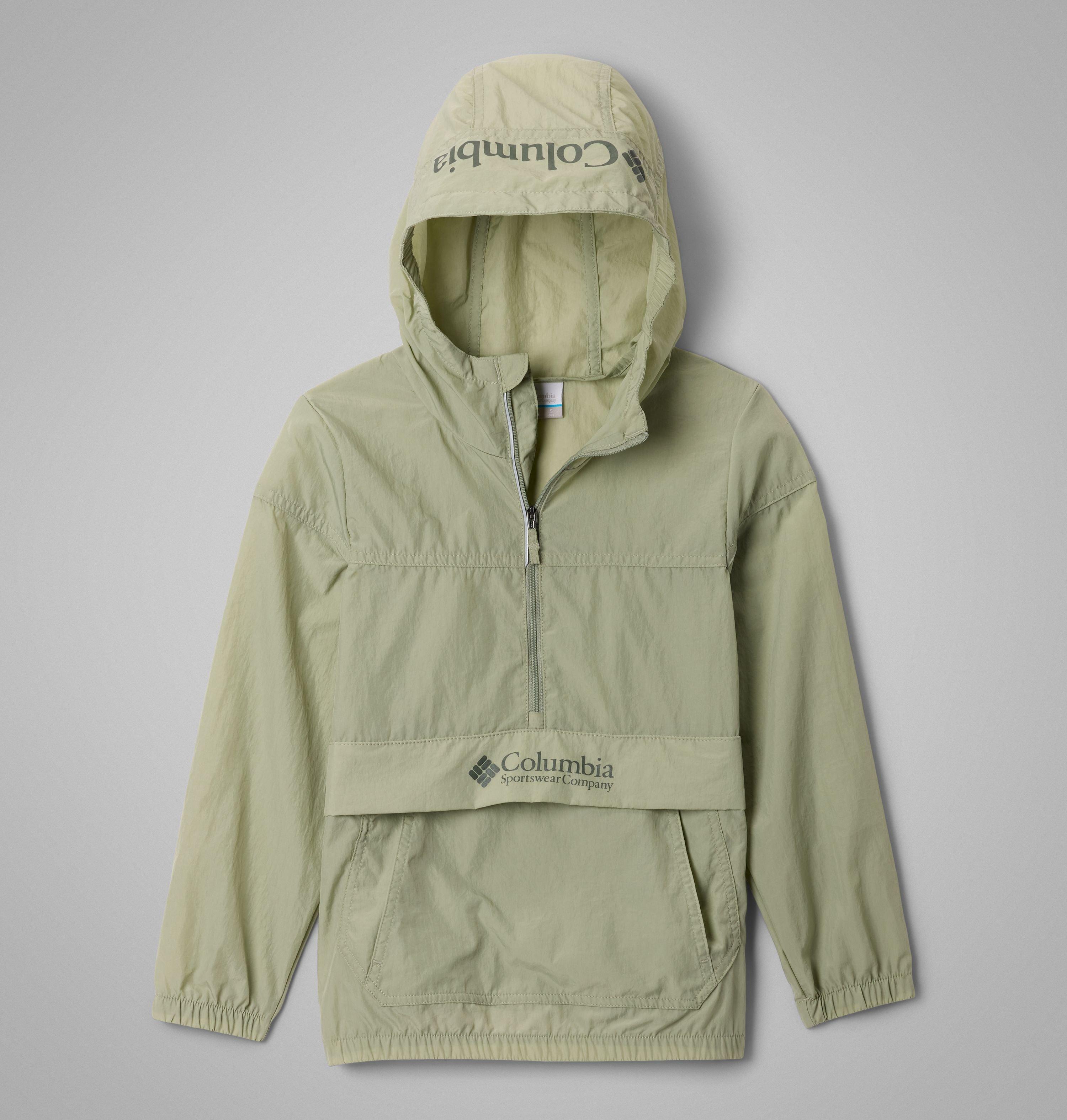 Columbia Sportswear Unisex Green Columbia - Youth Challenger™ Ii Windbreaker - Safari Junior Xxs Size (4-5 Years)