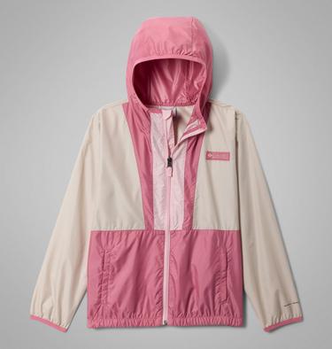 Coupe-vent &agrave; Capuche Back Bowl II Junior, Color: Dark Stone, Rosette, Satin Pink, image 4