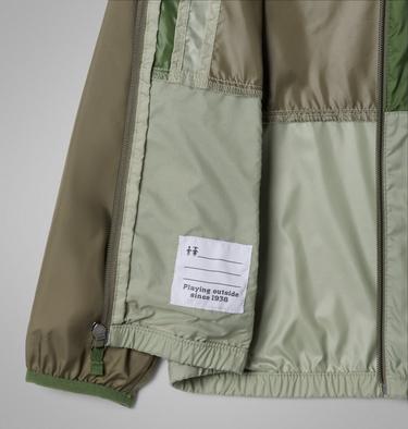 Youth Back Bowl II Hooded Windbreaker, Color: Stone Green, Safari, Canteen, image 6