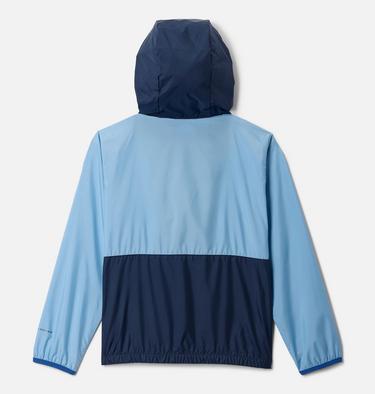 Kids' Back Bowl II Hooded Windbreaker, Color: Ripple Blue, Coll Navy, Mountain Blue, image 2