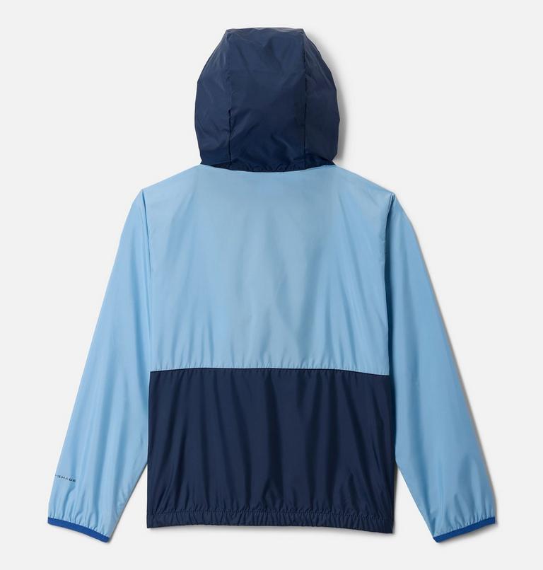 Youth Back Bowl II Hooded Windbreaker, Color: Ripple Blue, Coll Navy, Mountain Blue, image 2