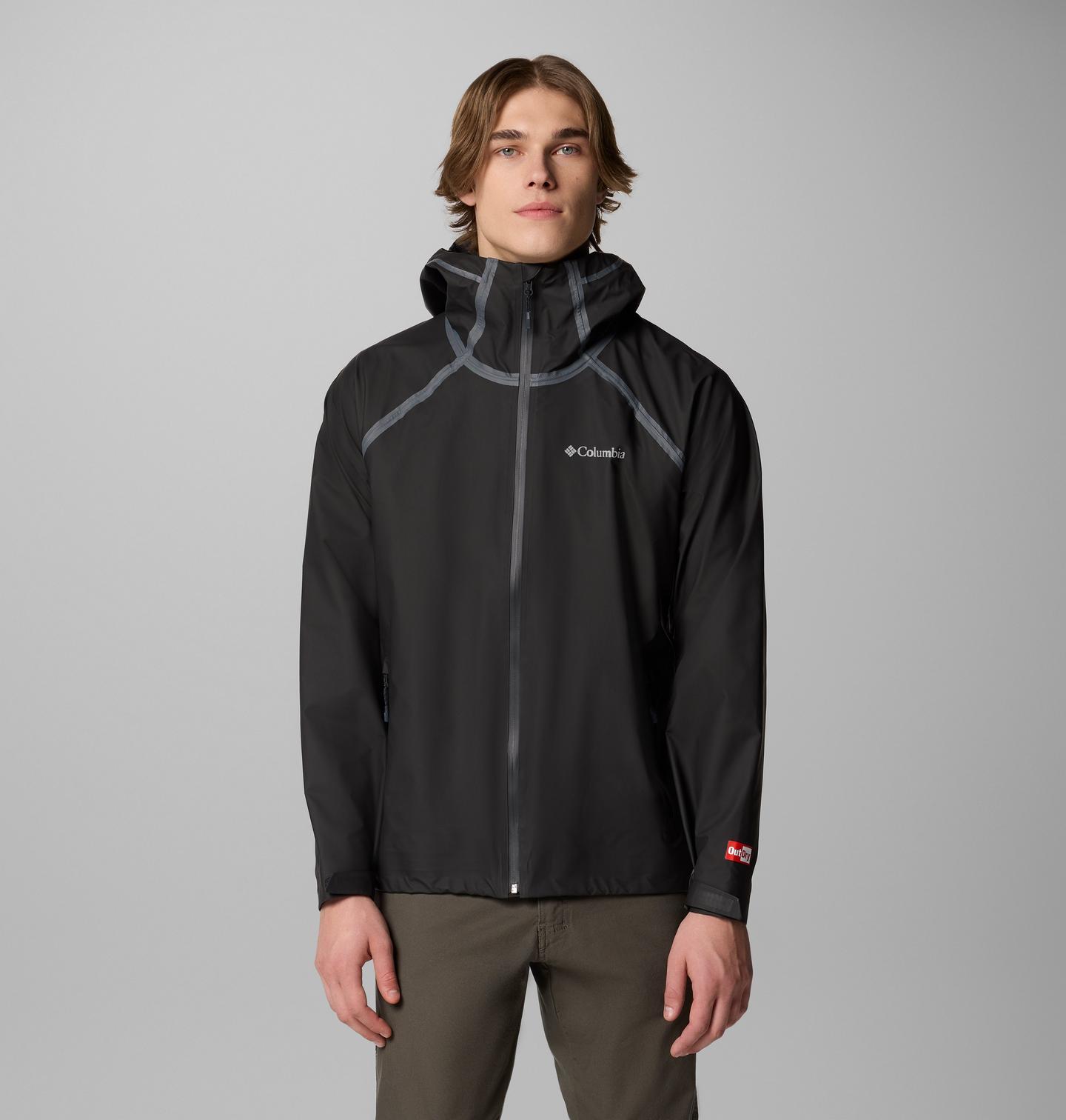 Мужская куртка Columbia Reign No Shine Rain Jacket, цвет: Чёрный — фото 1