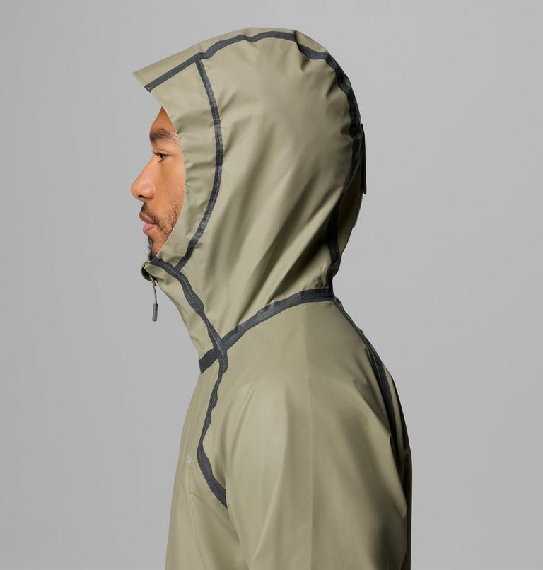 Men's Reign No Shine Waterproof Jacket, Color: Stone Green, image 8