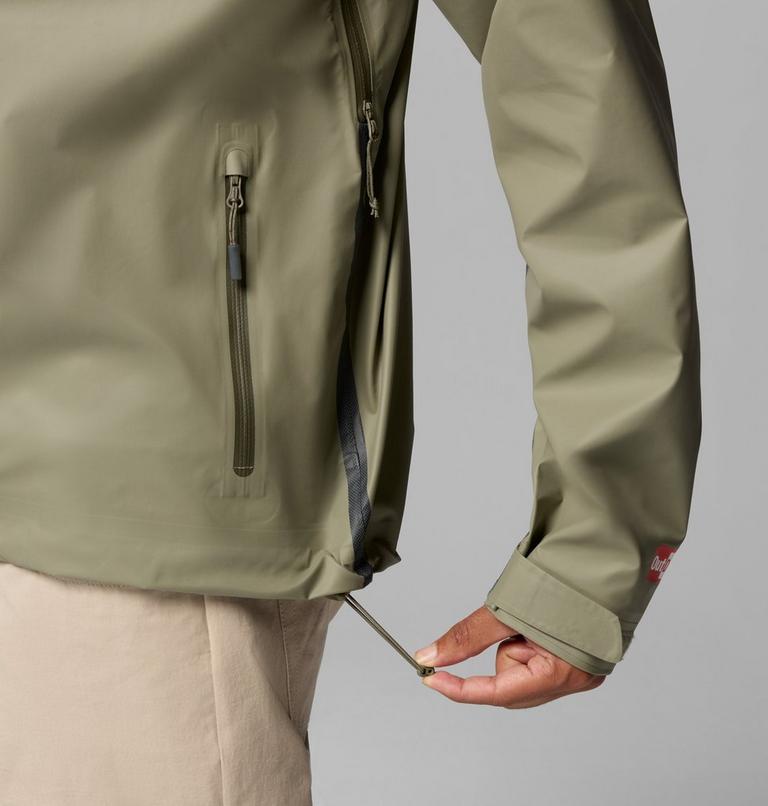 Men's Reign No Shine Waterproof Jacket, Color: Stone Green, image 10