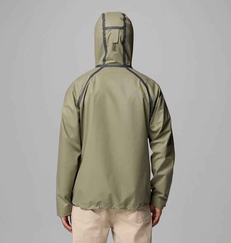 Men's Reign No Shine Waterproof Jacket, Color: Stone Green, image 3