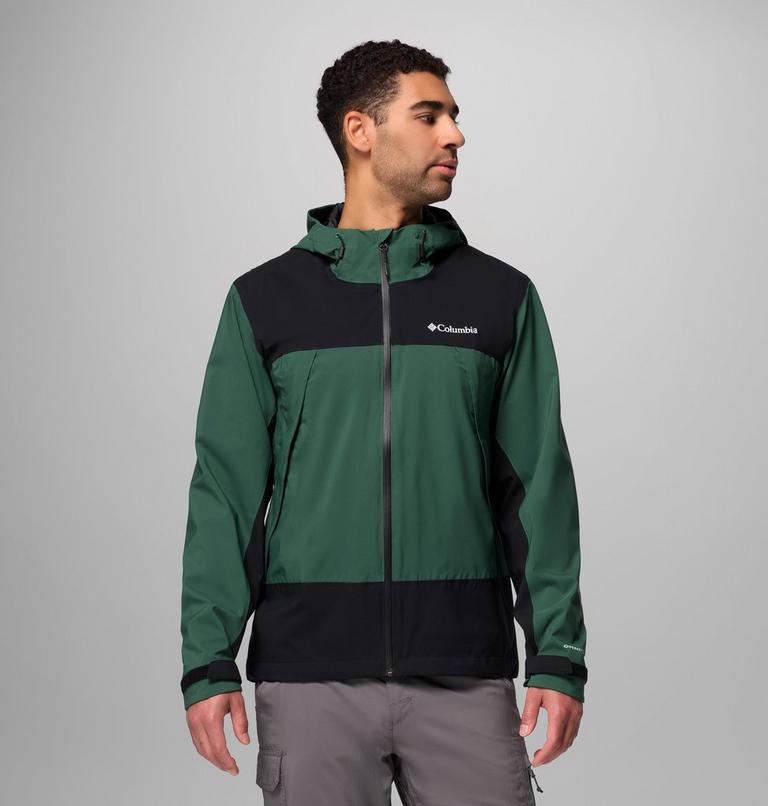 Men's Boulder Falls Waterproof Jacket, Color: Rain Forest, Black, image 5