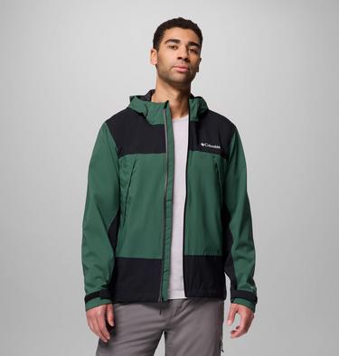 Men's Boulder Falls Waterproof Jacket, Color: Rain Forest, Black, image 1