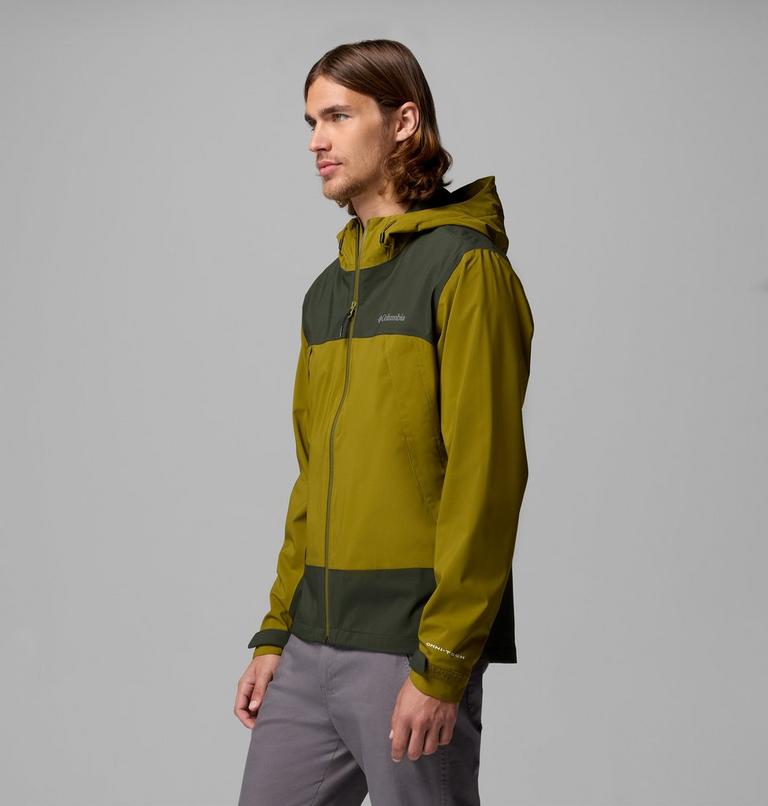 Men's Boulder Falls Waterproof Jacket, Color: Mossy Green, Greenscape, image 4