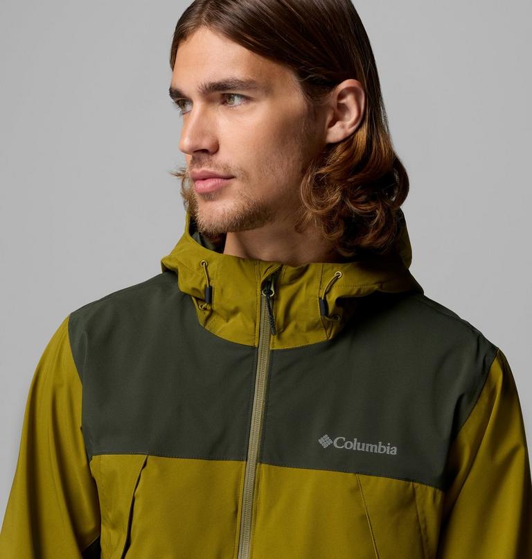 Men's Boulder Falls Waterproof Jacket, Color: Mossy Green, Greenscape, image 6