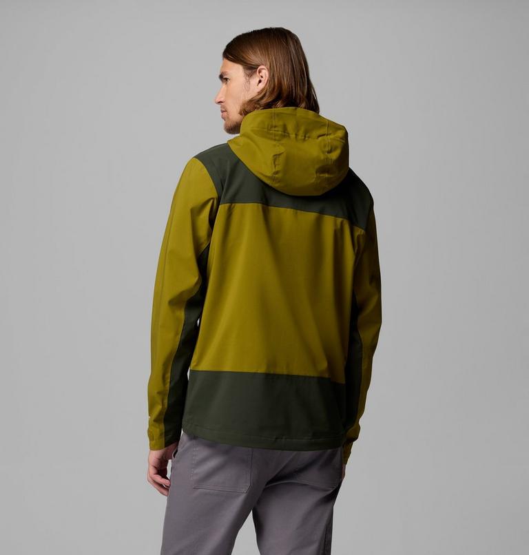 Men's Boulder Falls Waterproof Jacket, Color: Mossy Green, Greenscape, image 3