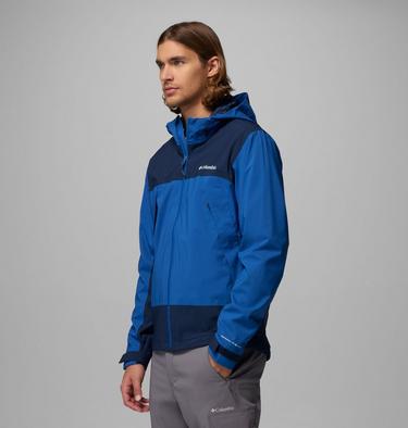 Men's Boulder Falls Waterproof Jacket, Color: Mountain Blue, Collegiate Navy, image 8